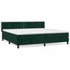 vidaXL Cama com molas/colch&atilde;o 200x200 cm veludo verde-escuro