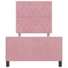 vidaXL Cama Box com cabeceira Rosa 90 x 200 cm Veludo
