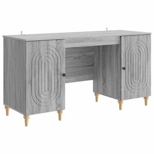 vidaXL Mesa Sonoma Cinzento 142,5 x 50 x 75 cm Derivados de Madeira