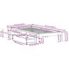 vidaXL Cama sem colch&atilde;o 90x190 cm madeira de pinho maci&ccedil;a branco