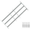vidaXL Grilles de janela 700-1050 mm A&ccedil;o Galvanizado Prateado