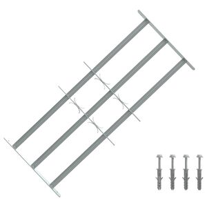 vidaXL Grilles de janela 700-1050 mm A&ccedil;o Galvanizado Prateado