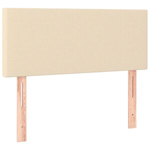 vidaXL Cabeceira de cama tecido 90x5x78/88 cm creme