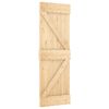 vidaXL Porta Deslizante NARVIK Natural e Preto 70 x 210 cm (213,5 cm)