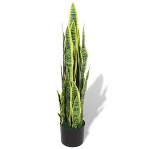 vidaXL Planta espada-de-s&atilde;o-jorge artificial com vaso 90 cm verde