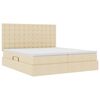 vidaXL Cama com Armazenamento Creme 180 x 200 cm Couro Sint&eacute;tico