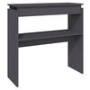 vidaXL Mesa consola 80x30x80 cm contraplacado cinzento