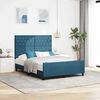 vidaXL Cama Box com cabeceira Azul Escuro 160 x 200 cm Veludo