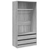vidaXL Roupeiro 100x50x200 cm derivados de madeira cinzento sonoma