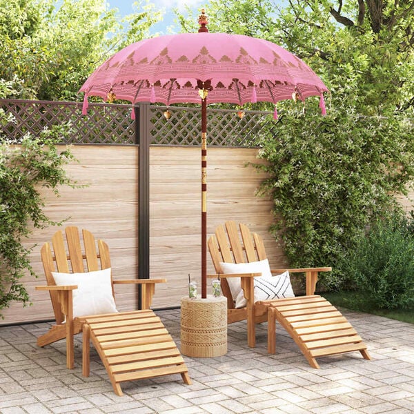 vidaXL Parasol Balin&ecirc;s Rosa 185 x 185 x 260 cm