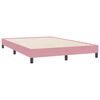 vidaXL Cama com molas/colch&atilde;o 140x220 cm veludo rosa