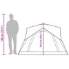vidaXL Tenda de campismo cabana para 4 pessoas impermeável verde