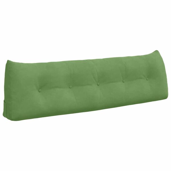 vidaXL Travesseiro para Costas Verde Claro 160 x 24 x 50 cm Veludo