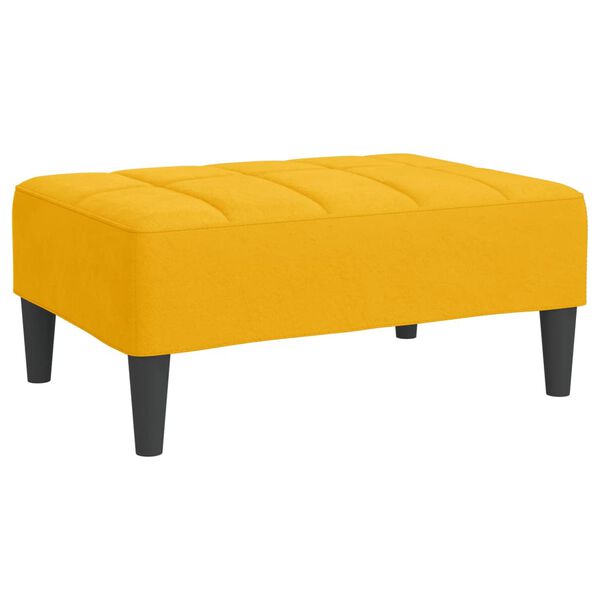 vidaXL Apoio de p&eacute;s 78x56x32 cm veludo amarelo