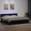 vidaXL Cama box spring c/ colch&atilde;o e LED 180x220 cm veludo preto