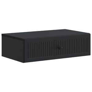vidaXL Mesa Lateral de Parede Preto 59 x 34,5 x 17 cm