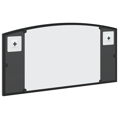 vidaXL Espelho de parede arqueado 60x30 cm ferro preto