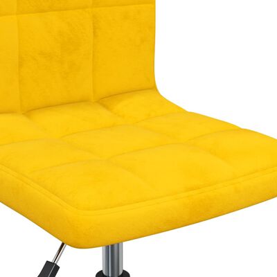 vidaXL Cadeira de escritório giratória veludo amarelo mostarda