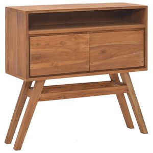 vidaXL Mesa consola 80x30x80 cm madeira de teca maci&ccedil;a