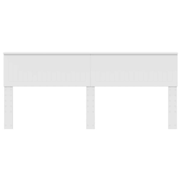 vidaXL Cabeceira Branco Brilhante 200 cm Madeira processada