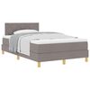 vidaXL Cama Box com almofada Cinzento-acastanhado 120 x 200 cm tecido