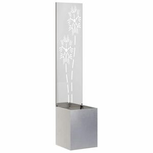 vidaXL Tela de Privacidade para Jardim Floral Prata 32 x 32 x 150 cm
