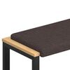 vidaXL Almofada de Banco Tecido Marrom Escuro Profundidade 35 cm