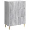 vidaXL Buffet Sonoma Cinzento 66 x 34,5 x 90 cm Derivados de Madeira