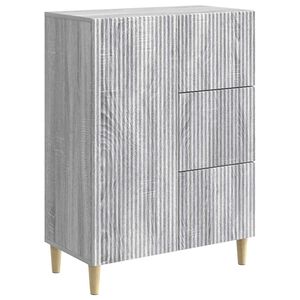 vidaXL Buffet Sonoma Cinzento 66 x 34,5 x 90 cm Derivados de Madeira