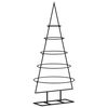 vidaXL Árvore de Natal para decoração 90 cm metal preto