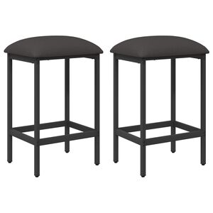 vidaXL Banco de bar 2 unid. Cinzento-Escuro 40 x 32 x 74 cm
