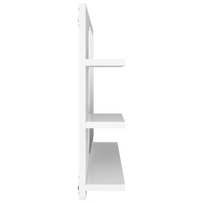 vidaXL Espelho de casa de banho 90x10,5x45cm contrap. branco brilhante