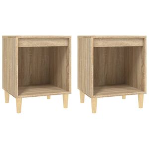 vidaXL Mesas de cabeceira 2 pcs 40x35x50 cm carvalho sonoma