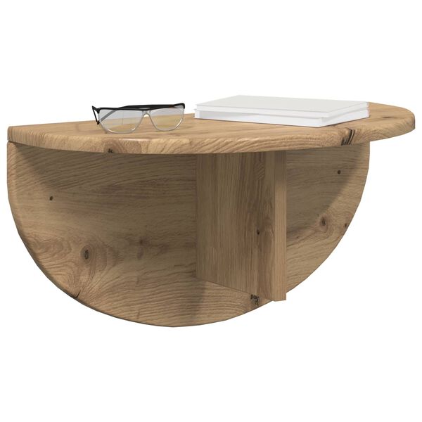 vidaXL Prateleira de Parede 2 pcs Carvalho Artesanal 48 x 24 x 24 cm