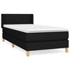 vidaXL Cama com molas/colch&atilde;o 80x200 cm tecido preto