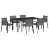 vidaXL Conjunto de Jantar para Jardim 7 unid. Cinzeto