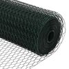 vidaXL Poste de Cerca Verde 25 x 1,6 m (malha de 25 mm) Aço e PVC