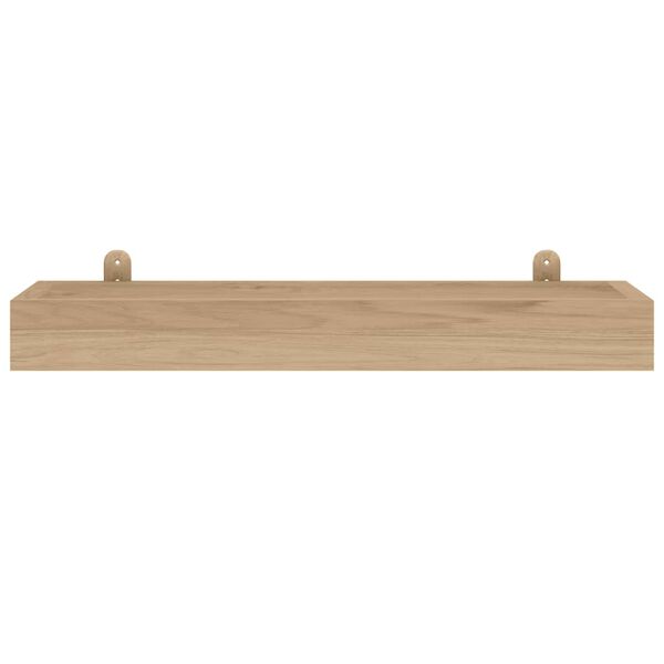 vidaXL Prateleiras de parede 2 pcs 60x15x4 cm madeira de teca maci&ccedil;a