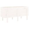 vidaXL Canteiro elevado de jardim 121x50x57 cm pinho maci&ccedil;o branco