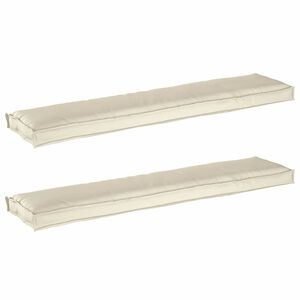 vidaXL Conjunto de Almofadas para Palete 2 pcs Creme 180 x 40 x 8 cm