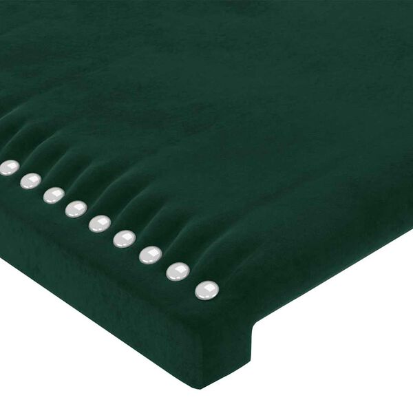 vidaXL Cabeceira de cama veludo 90x5x78/88 cm verde-escuro
