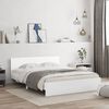 vidaXL Estrutura de cama com cabeceira 140x190 cm branco