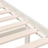 vidaXL Estrutura cama pequena solteiro 75x190 cm madeira maci&ccedil;a branco