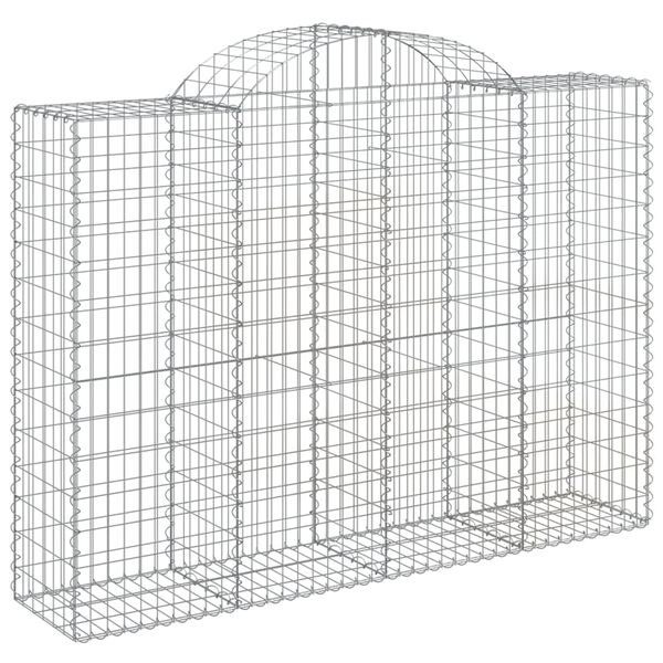 vidaXL Cestos gabião arqueados 18 pcs 200x50x140/160 ferro galvanizado