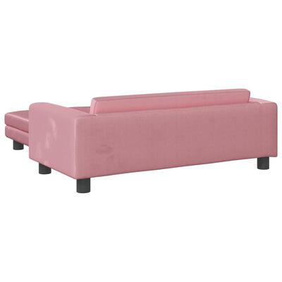 vidaXL Cama para cães com extensão 100x50x30 cm veludo rosa