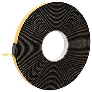 vidaXL Fita de espuma autoadesiva 10 unid. Preto 10mm x 10m Espuma CR