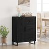 vidaXL Buffet com gaveta Carvalho Preto 69,5 x 34 x 90 cm