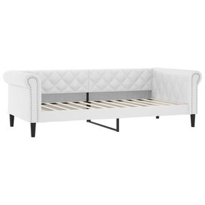 vidaXL Sof&aacute;-cama 80x200 cm couro artificial branco