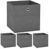 vidaXL Caixas arruma&ccedil;&atilde;o 4 pcs n&atilde;o-tecido (TNT) 32x32x32 cm cinzento
