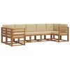 vidaXL Conjunto de Sof&aacute;s para Exterior 7 pcs Natural e Bege